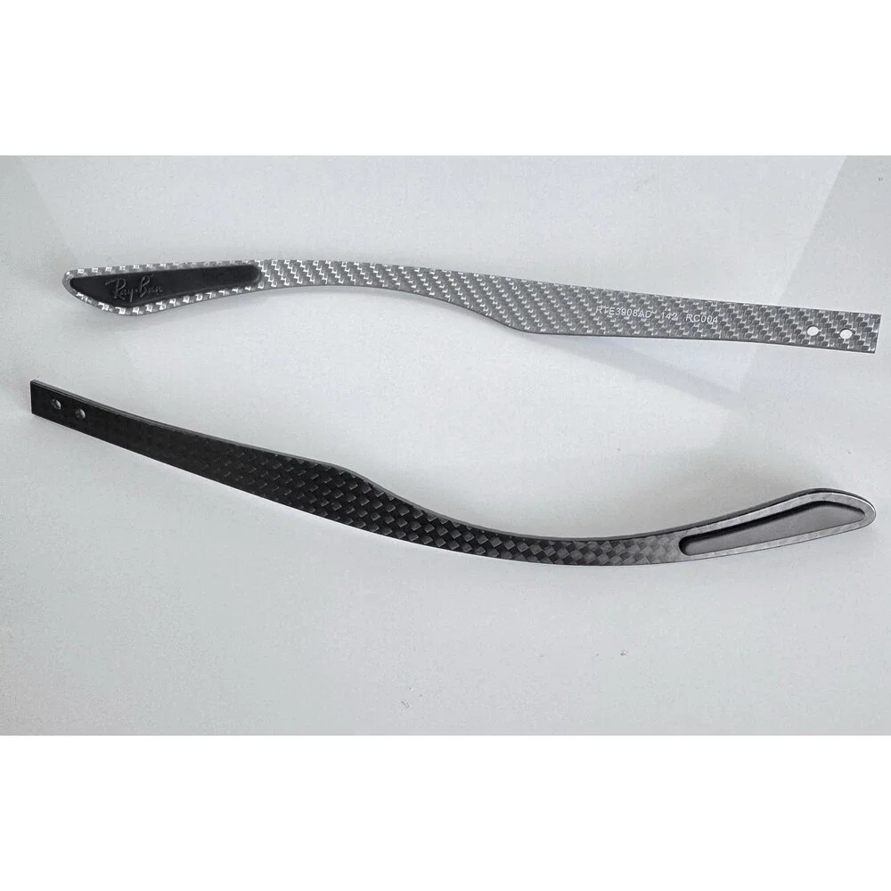 Ray Ban RX 8903 Eyeglasses Carbon Fiber BLACK/SILVER Replacement Temple Arms NEW